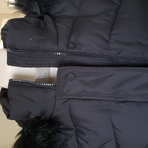 NWT BINACL Winter Parka Puffer Faux Fur Hooded Coat Jacket Warm Black Small - Picture 6 of 16